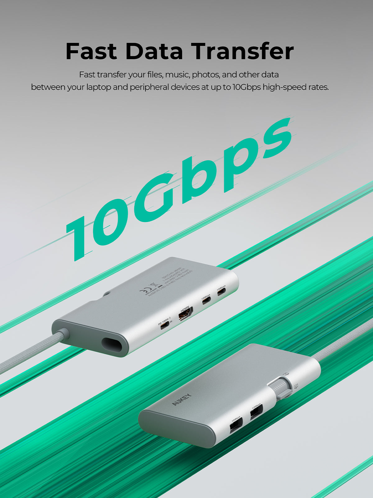 AUKEY UH-CUH02 OfficeDok 6-in-1 USB-C Hub