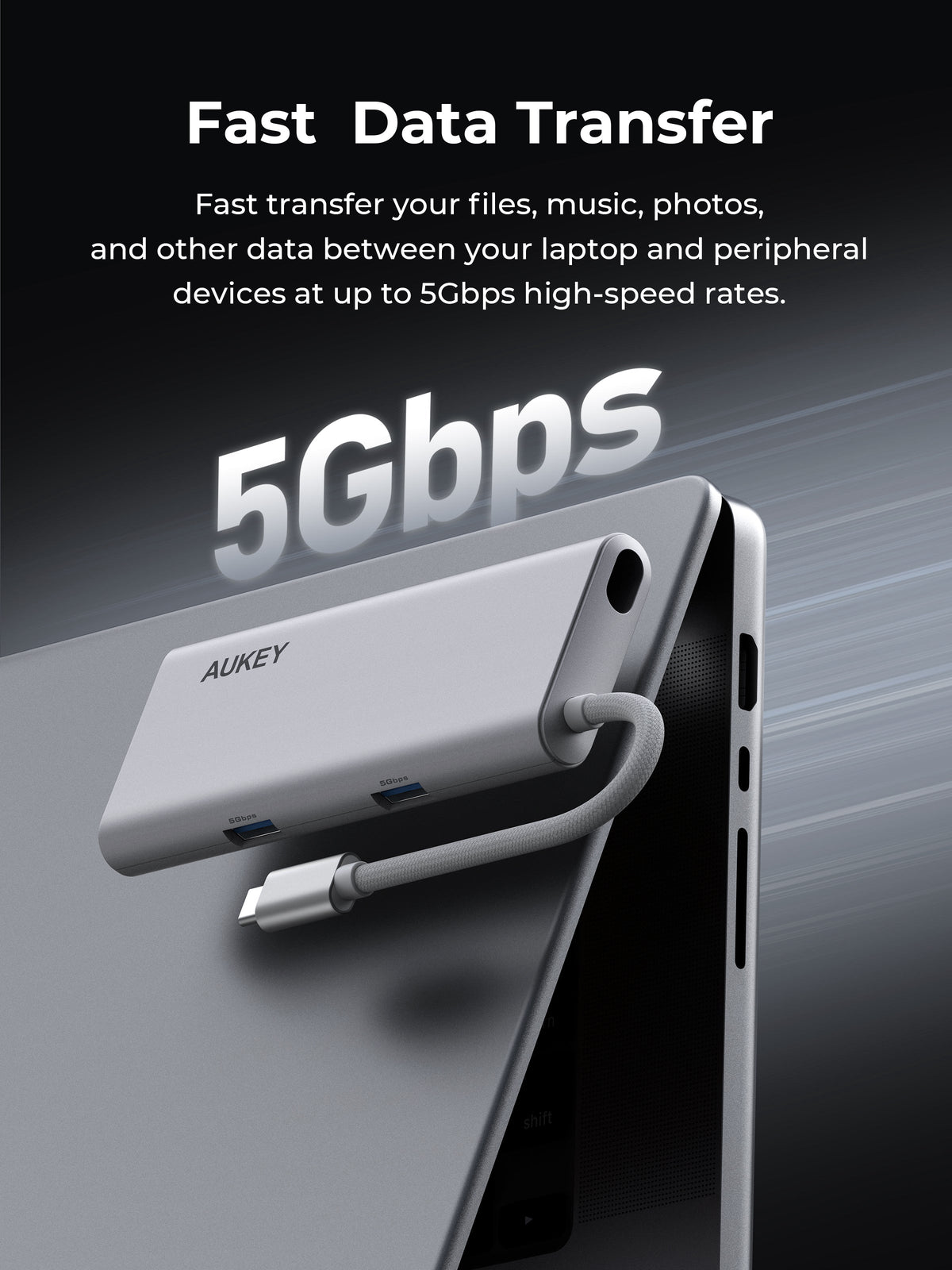 AUKEY UH-CUH07 OfficeDok 7-in-1 USB Hub Adapter