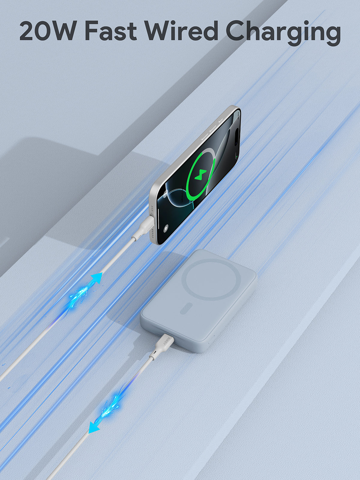 AUKEY MagFusion 10000 10000mAh Magnetic Wireless Charging Power Bank PB-MS04