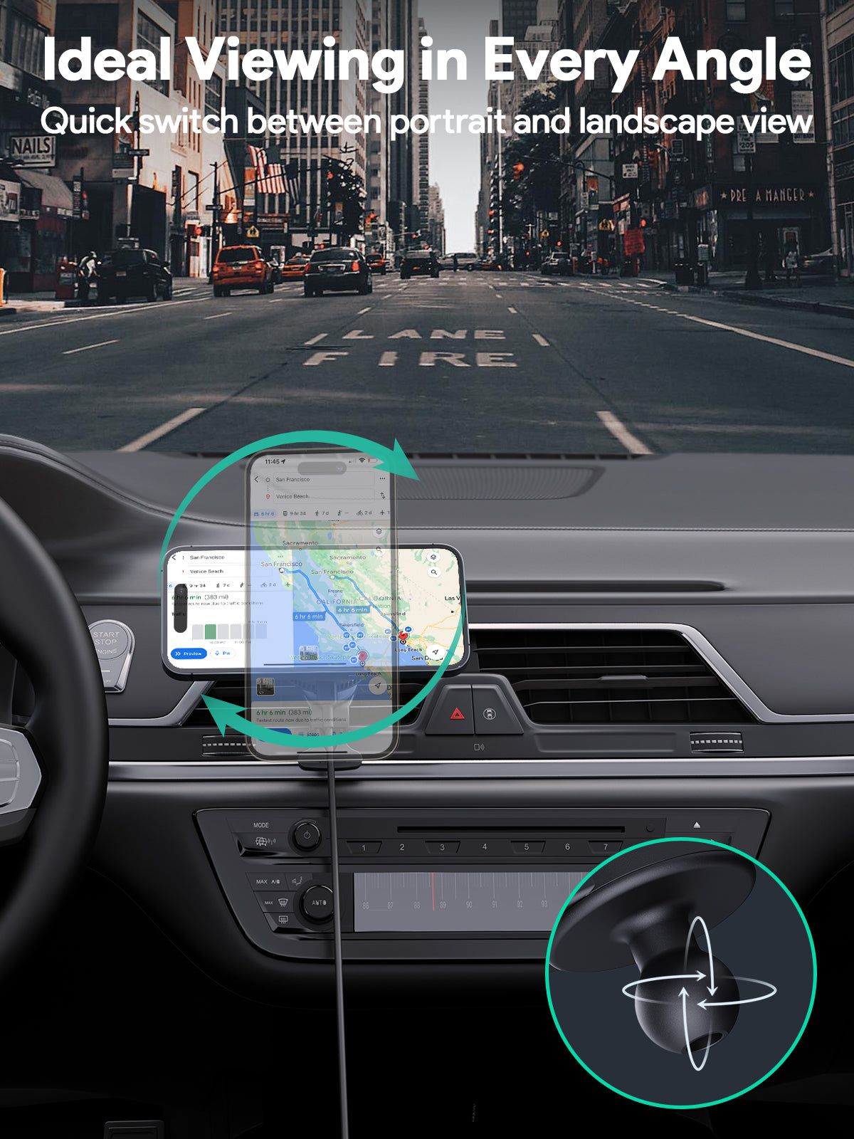 AUKEY MagFusion Dash Plus Qi2.2 Active Cooling Wireless Charging Phone Mount Charger HD-MC13AP