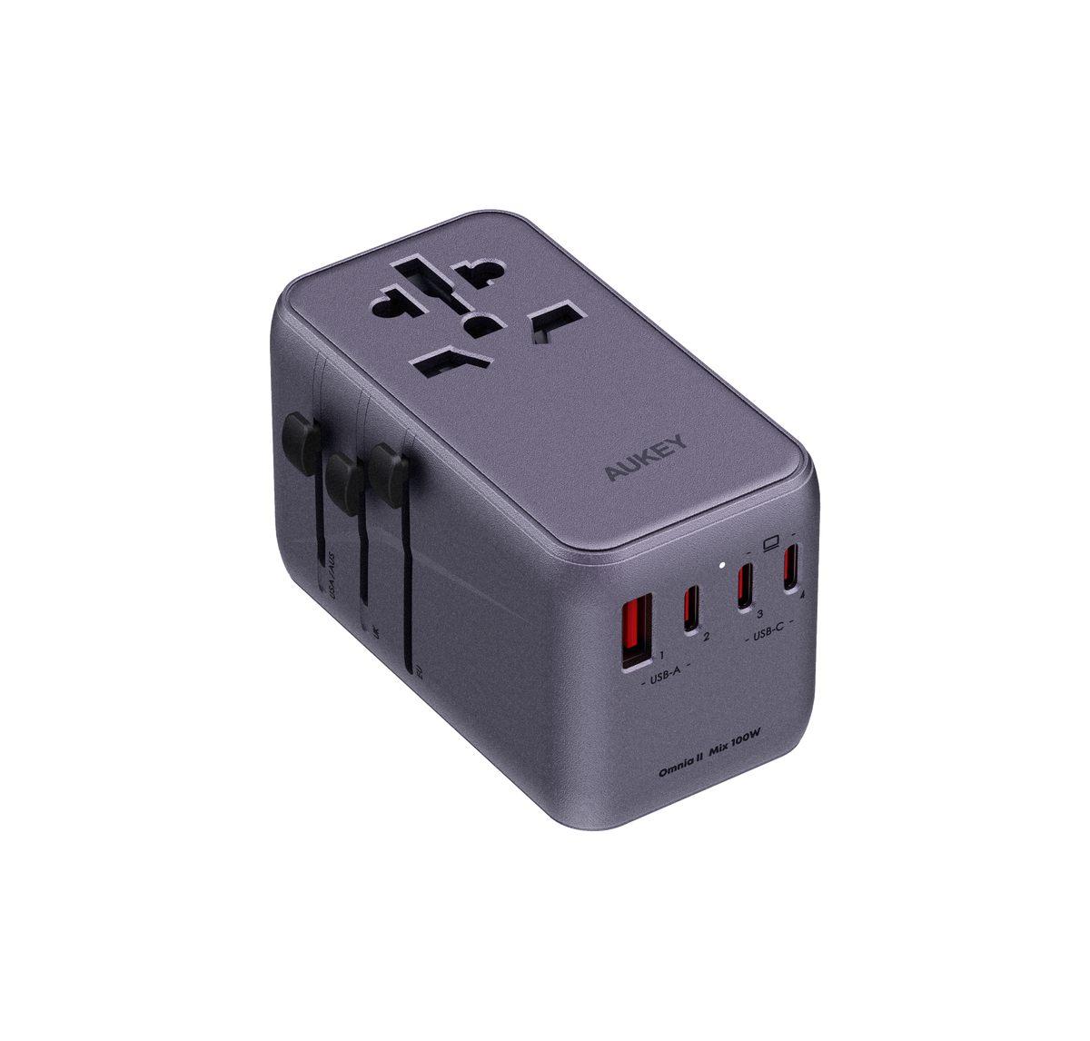 Travel Mate 100W GaN Universal Adapter with USB Ports