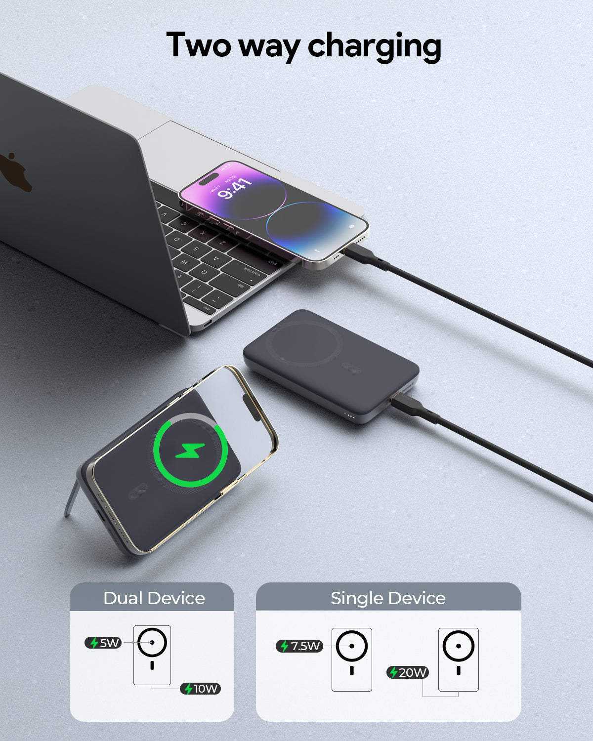 AUKEY MagFusion 6700 20W Magnetic Wireless Charging Power BankPB-MS05