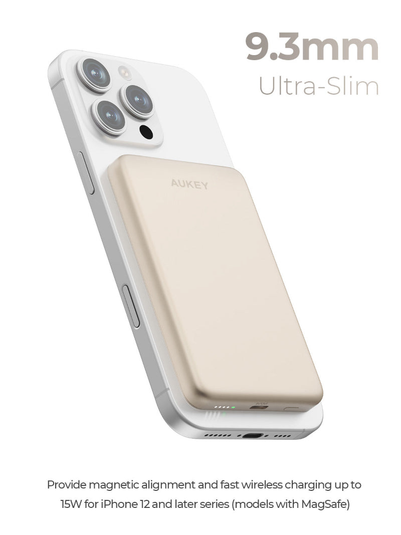 AUKEY MagFusion M 5000 20W Qi2 Magnetic Wireless Charging Power Bank PB-MS07