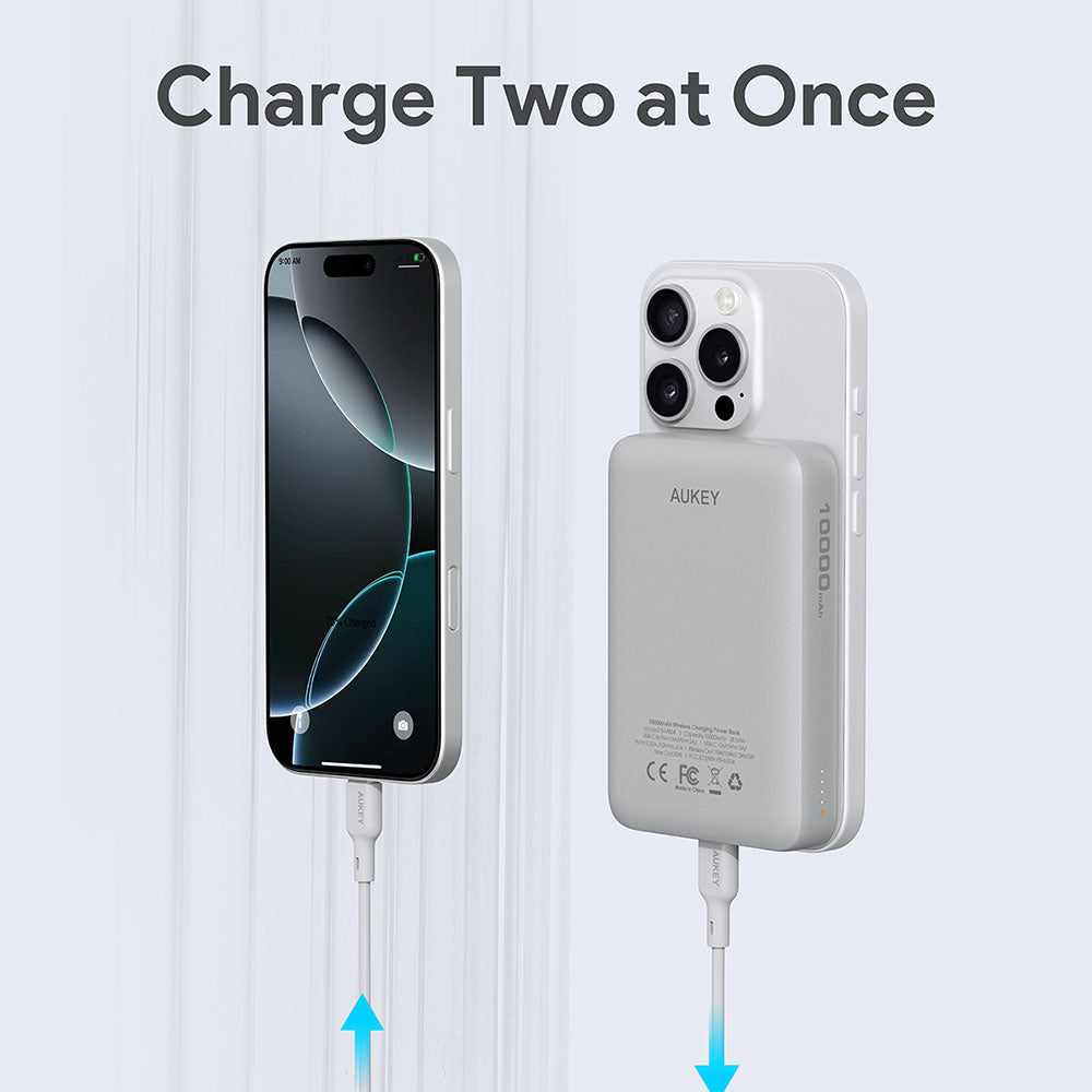 AUKEY MagFusion 10000 slim 10000mAh Magnetic Wireless Charging Power Bank PB-MS04