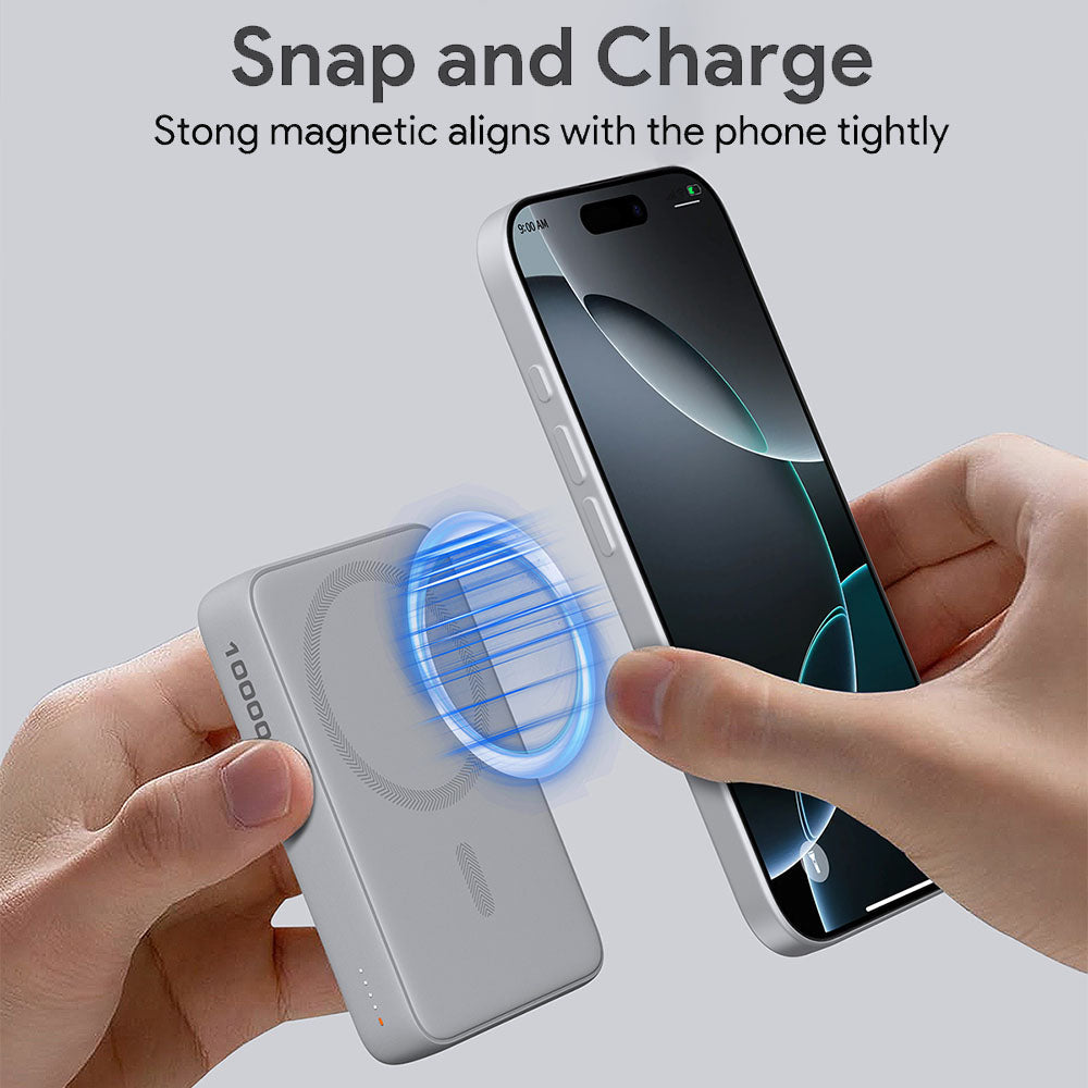 AUKEY MagFusion 10000 slim 10000mAh Magnetic Wireless Charging Power Bank PB-MS04
