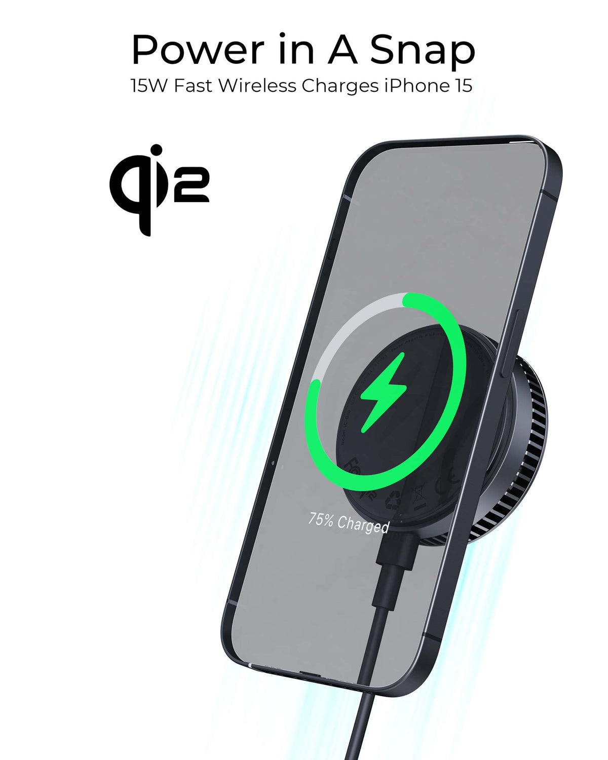 AUKEY MagFusion GameFrost Qi2 Active Cooling Wireless Charging Pad LC-G10