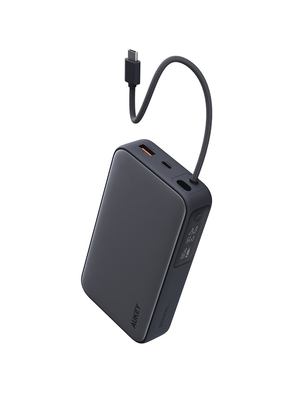 AUKEY Spark Sling 20000 Compact Fast Charging Power Bank  with Built-in USB-C Cable PB-Y48