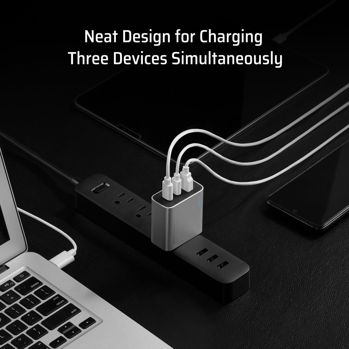 CUKTECH Multi-ports GaN Charger 65W  (2C1A)