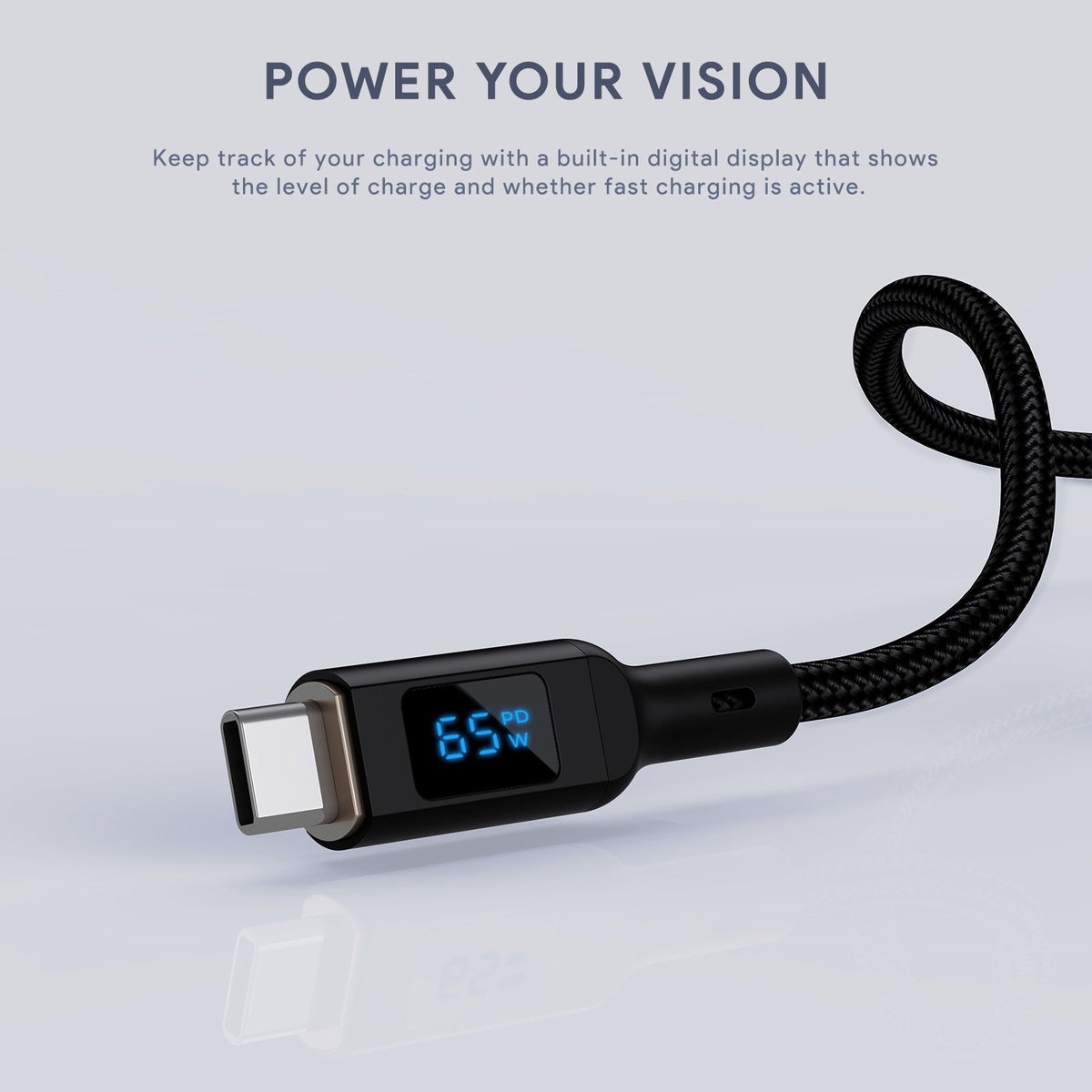 AUKEY CB-MCC101 | 100W 1m USB-C to USB-C LCD Cable