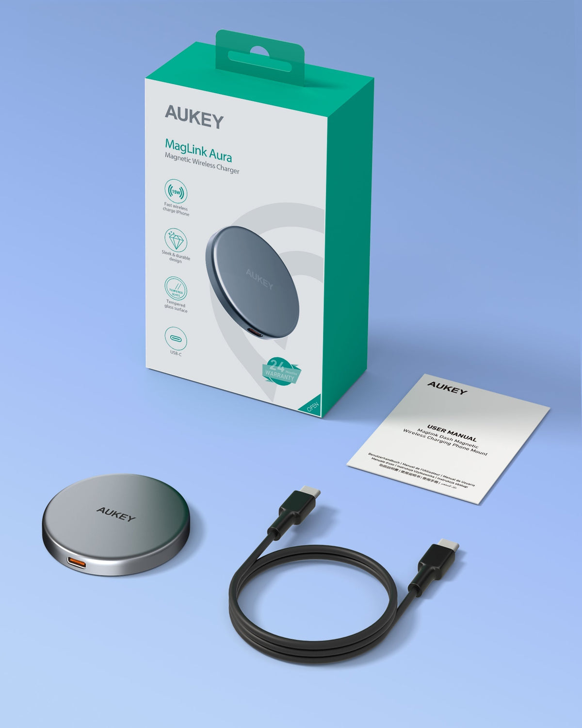 AUKEY Qi2 Magnetic Wireless Charger LC-MC10