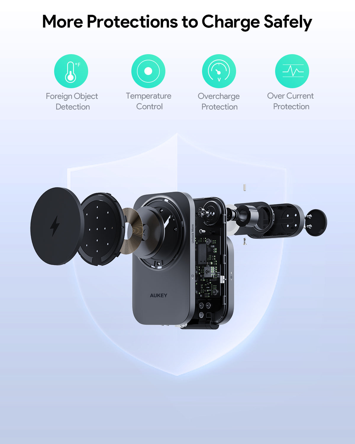AUKEY MagFusion Z Plus Qi2.2 25W Foldable 3 in 1 Wireless Charger Station LC-MC312P