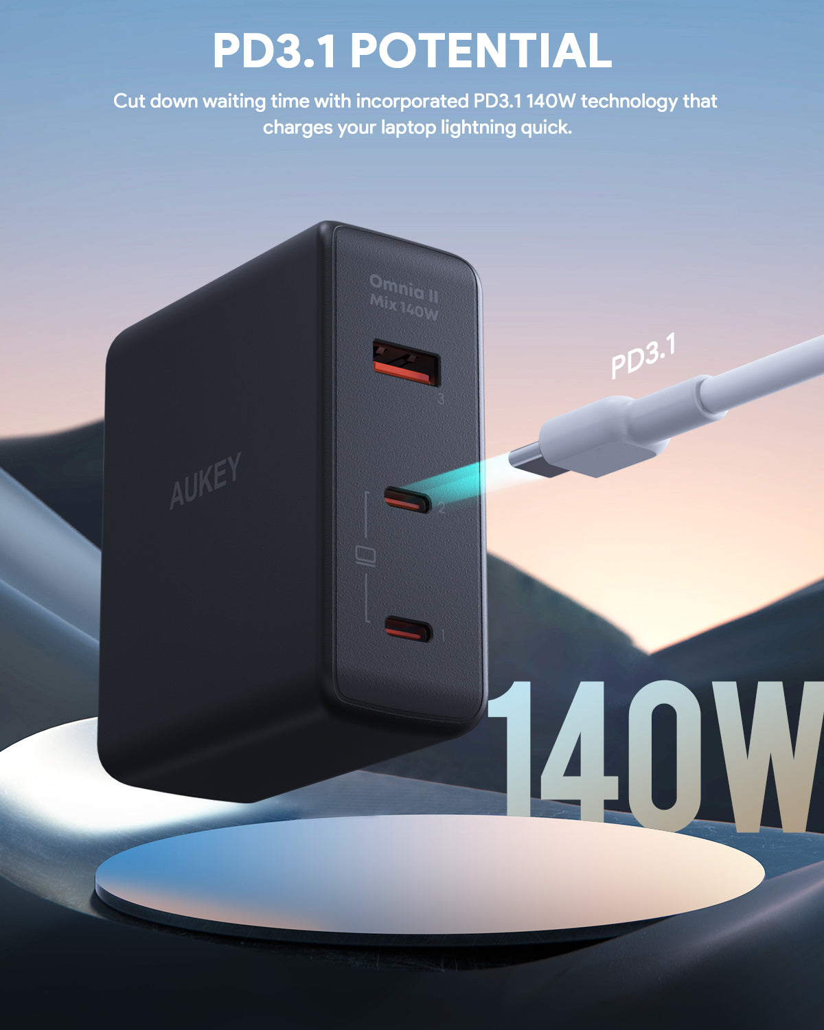 AUKEY Omnia II Mix 140W Wall Charger PA-B7O