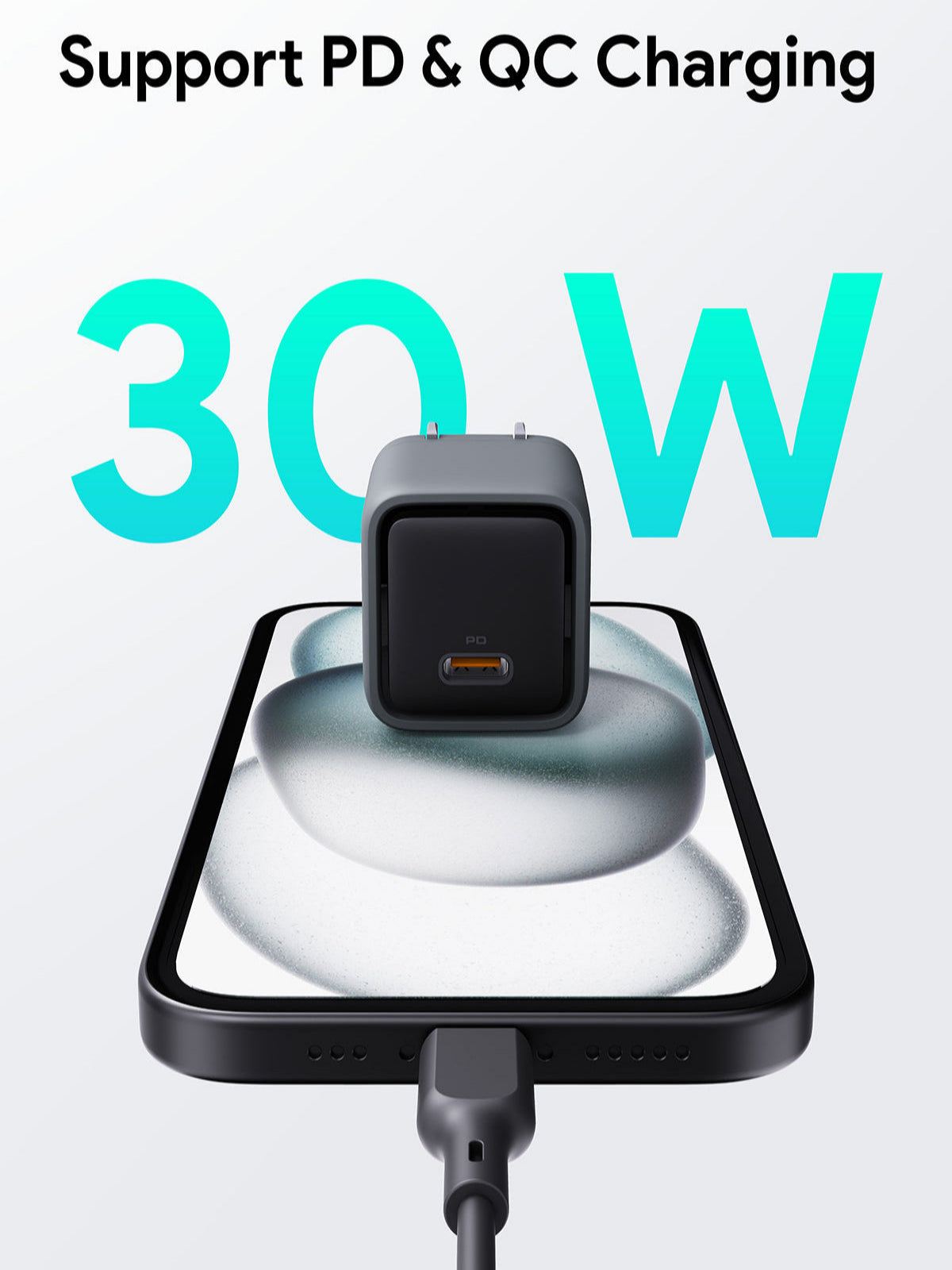 AUKEY Comet 30W PD Wall Charger Foldable with GaN Technology PA-C1