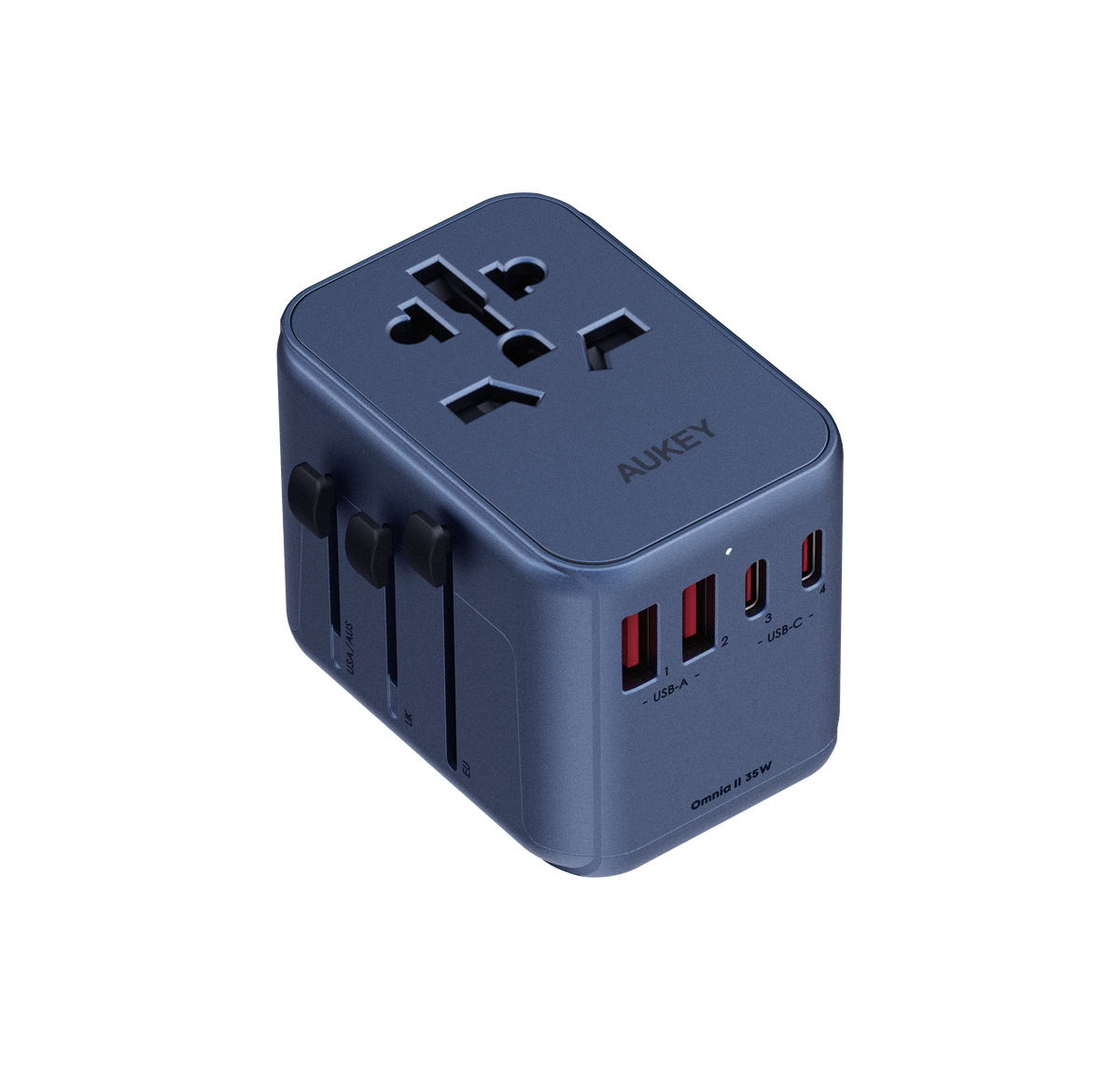 Travel Mate 35W Universal Adapter with USB Ports