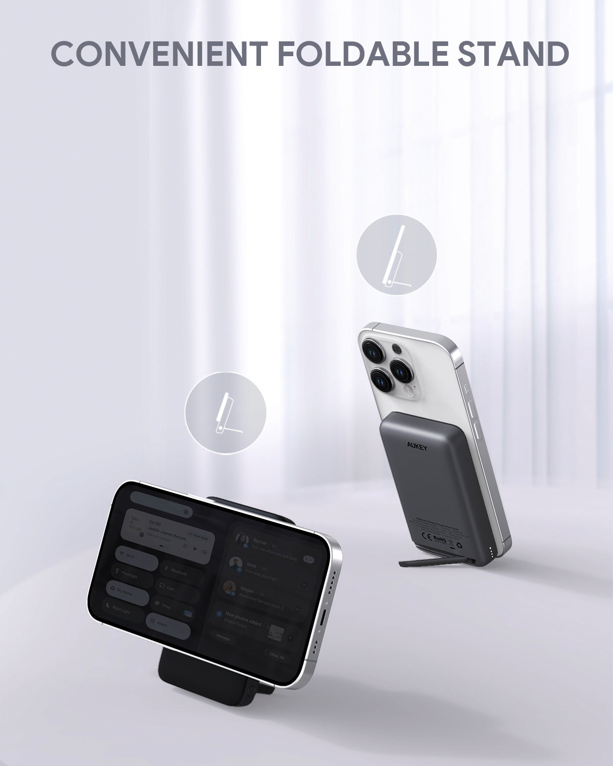AUKEY MagFusion 10000 10000mAh Magnetic Wireless Charging Power Bank PB-MS02