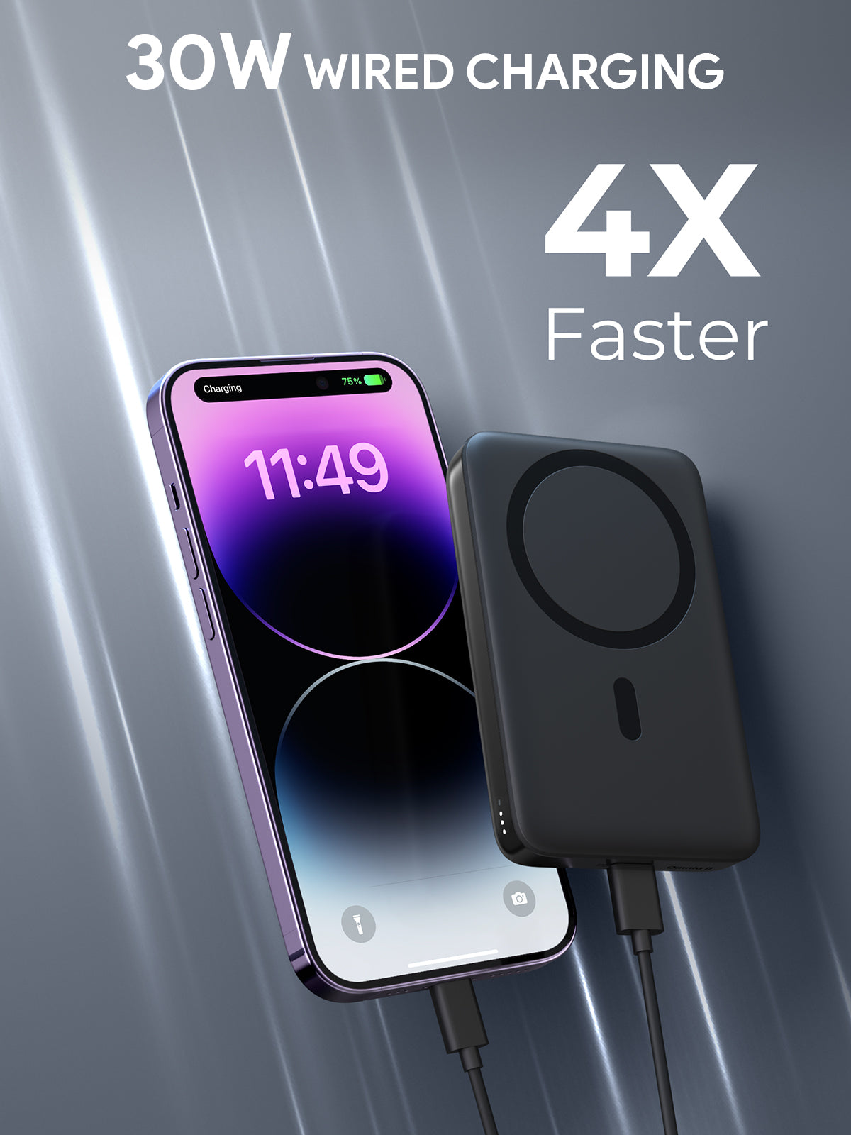 AUKEY MagFusion 10000 10000mAh Magnetic Wireless Charging Power Bank PB-MS02