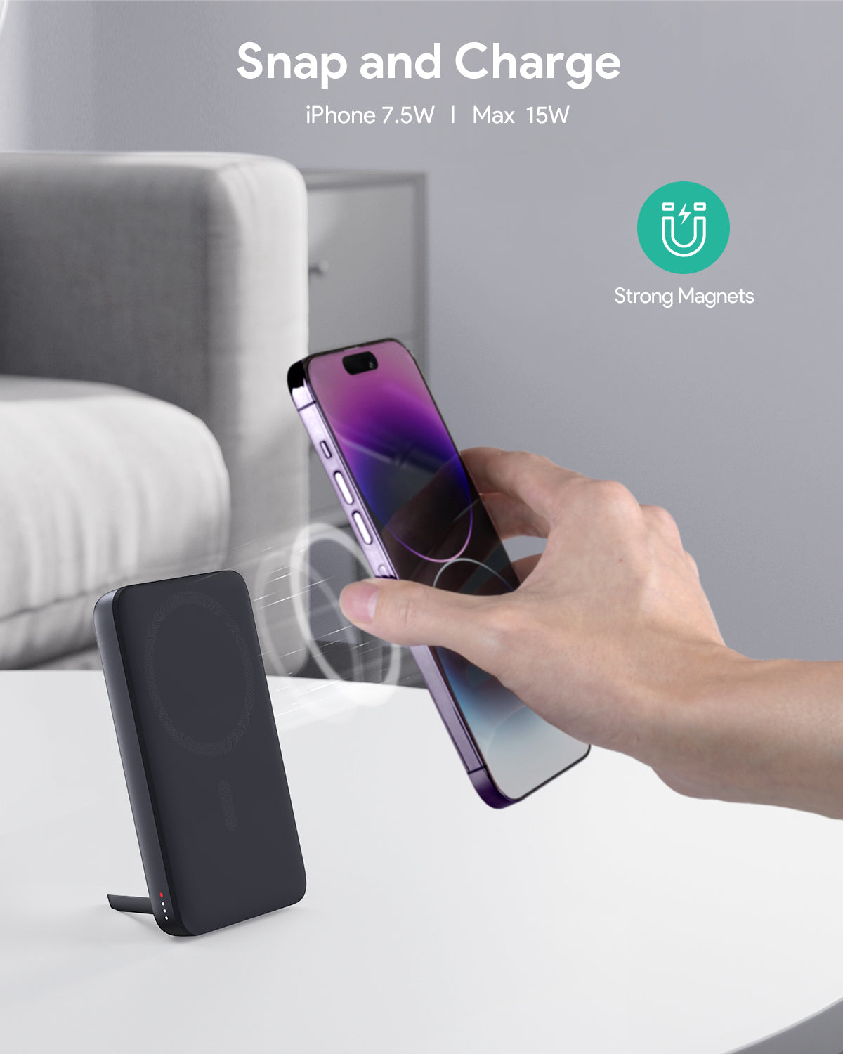 AUKEY MagFusion 6700 20W Magnetic Wireless Charging Power BankPB-MS05