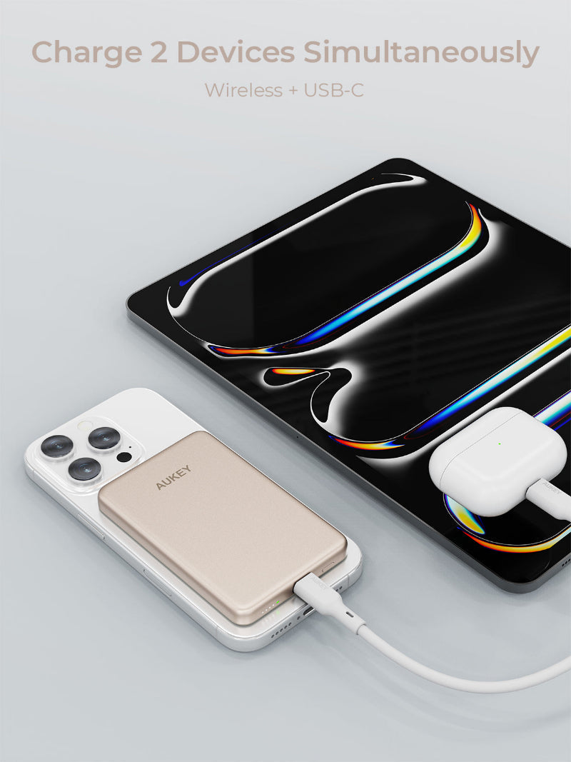 AUKEY MagFusion M 5000 20W Qi2 Magnetic Wireless Charging Power Bank PB-MS07