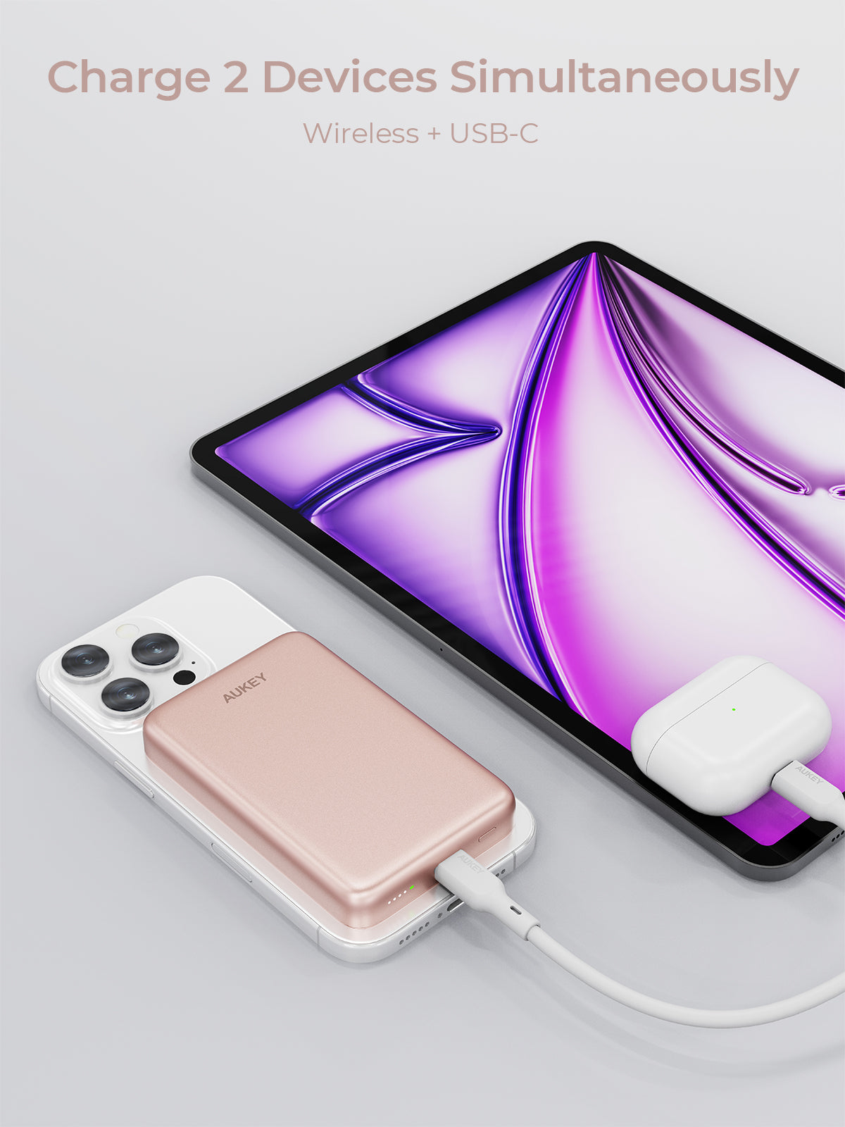 AUKEY MagFusion M 10000 20w Qi2 Magnetic Wireless Charging Power Bank PB-MS08