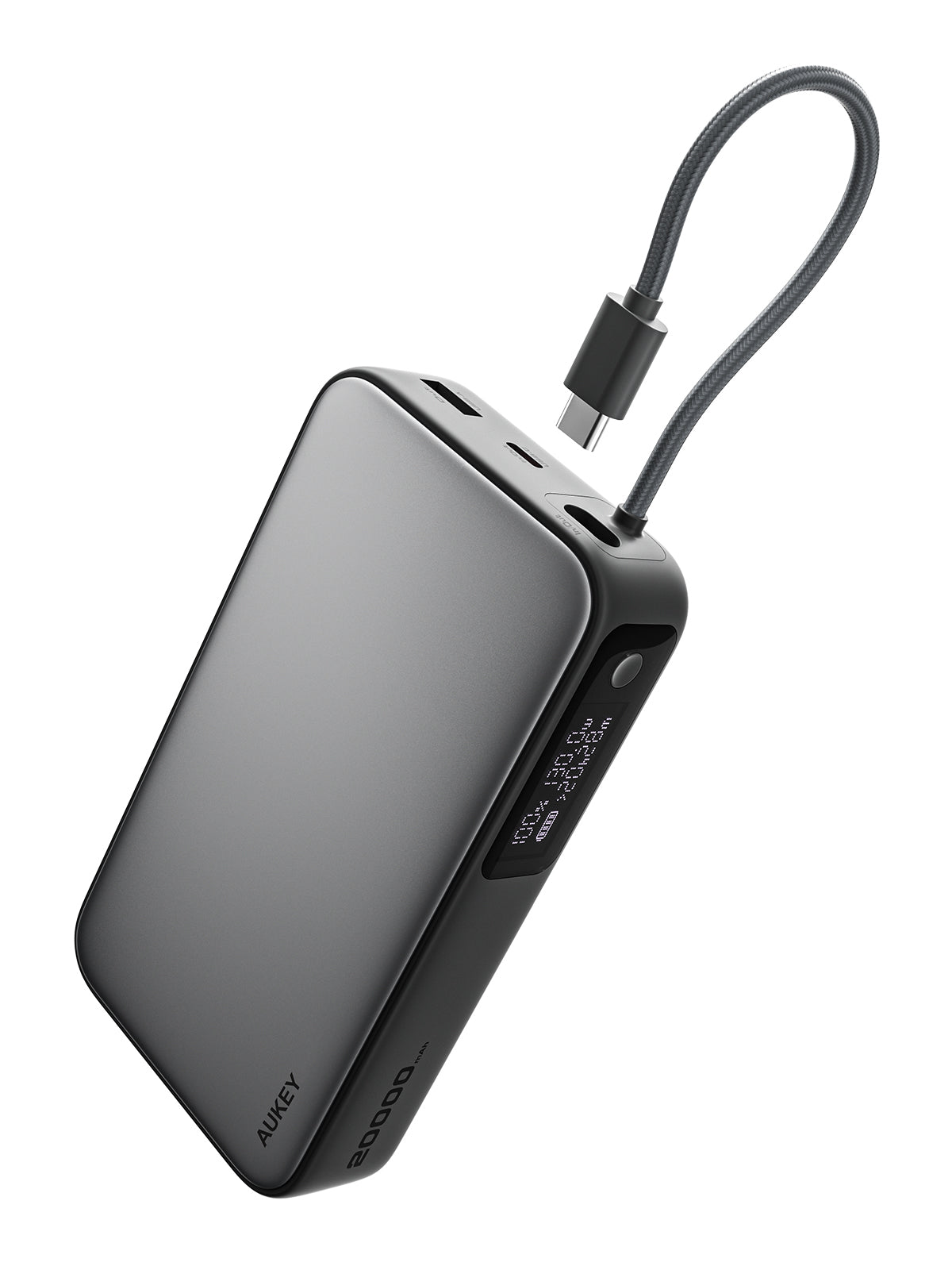 AUKEY Spark Sling 20000 Compact Fast Charging Power Bank  with Built-in USB-C Cable PB-Y48