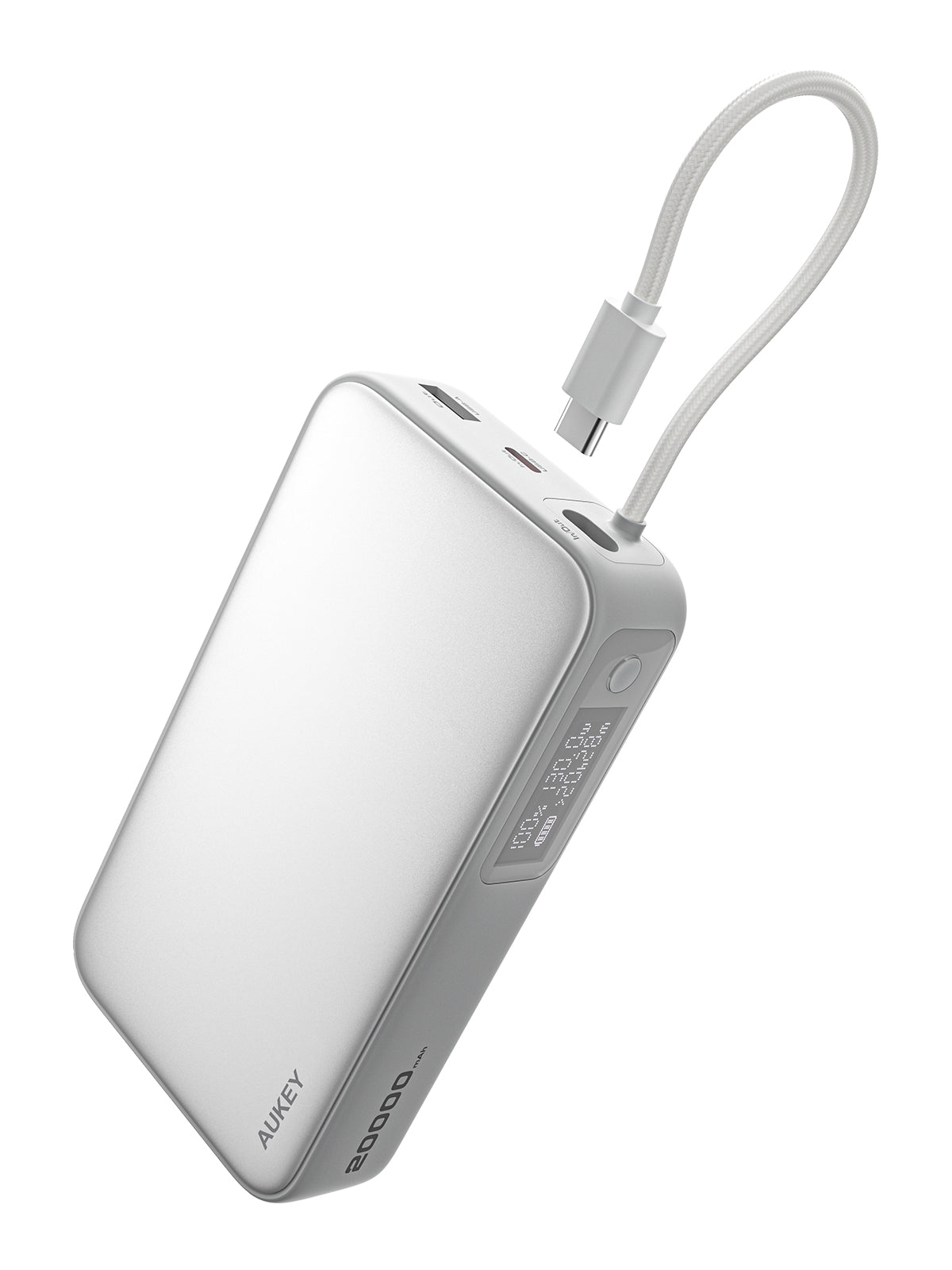 AUKEY Spark Sling 20000 Compact Fast Charging Power Bank  with Built-in USB-C Cable PB-Y48