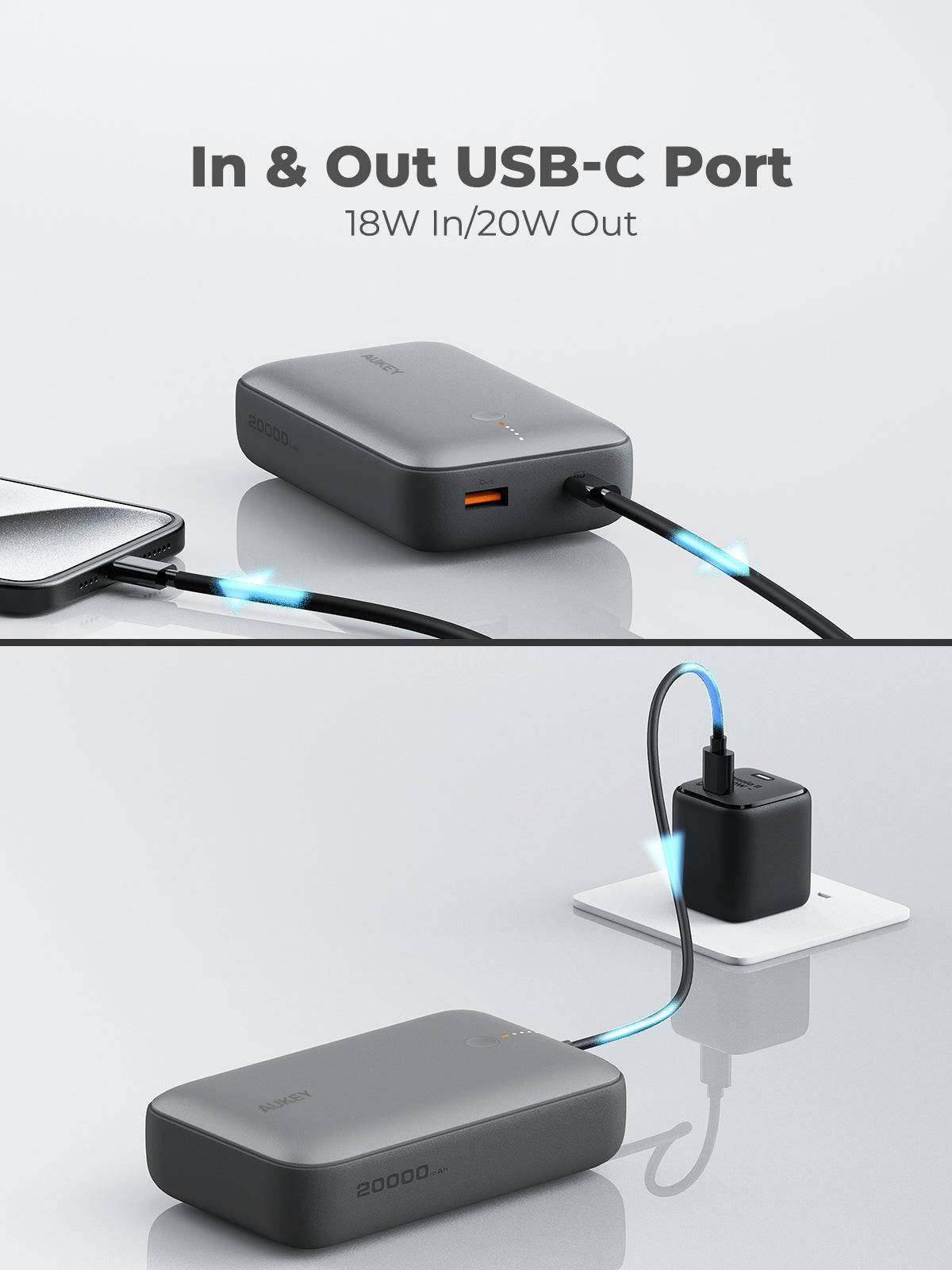 AUKEY Spark Mini 20000mAh Compact Fast Charging Power Bank PB-Y57