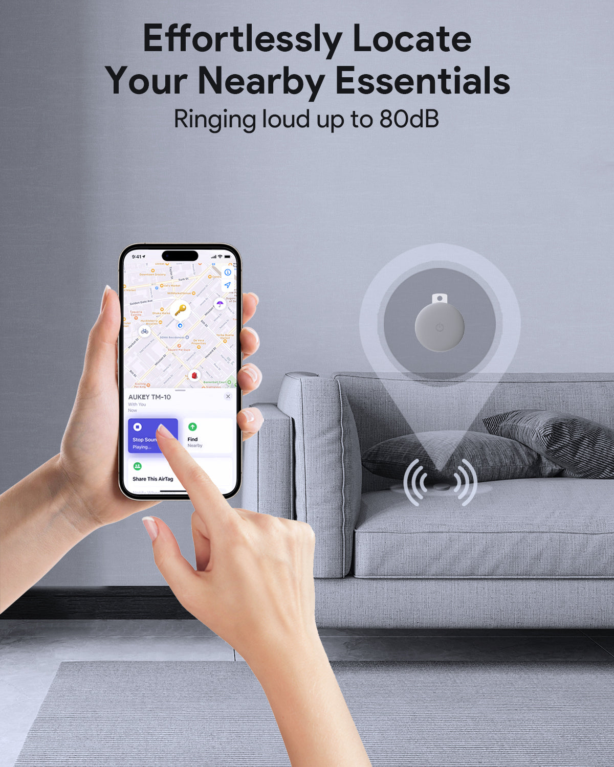 AUKEY TM-10 Track Mate 1 Smart Bluetooth Tracker
