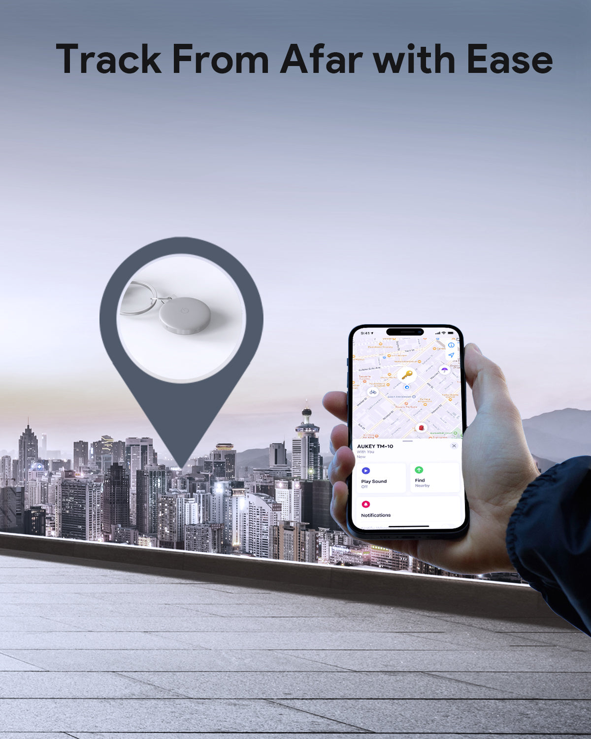 AUKEY TM-10 Track Mate 1 Smart Bluetooth Tracker