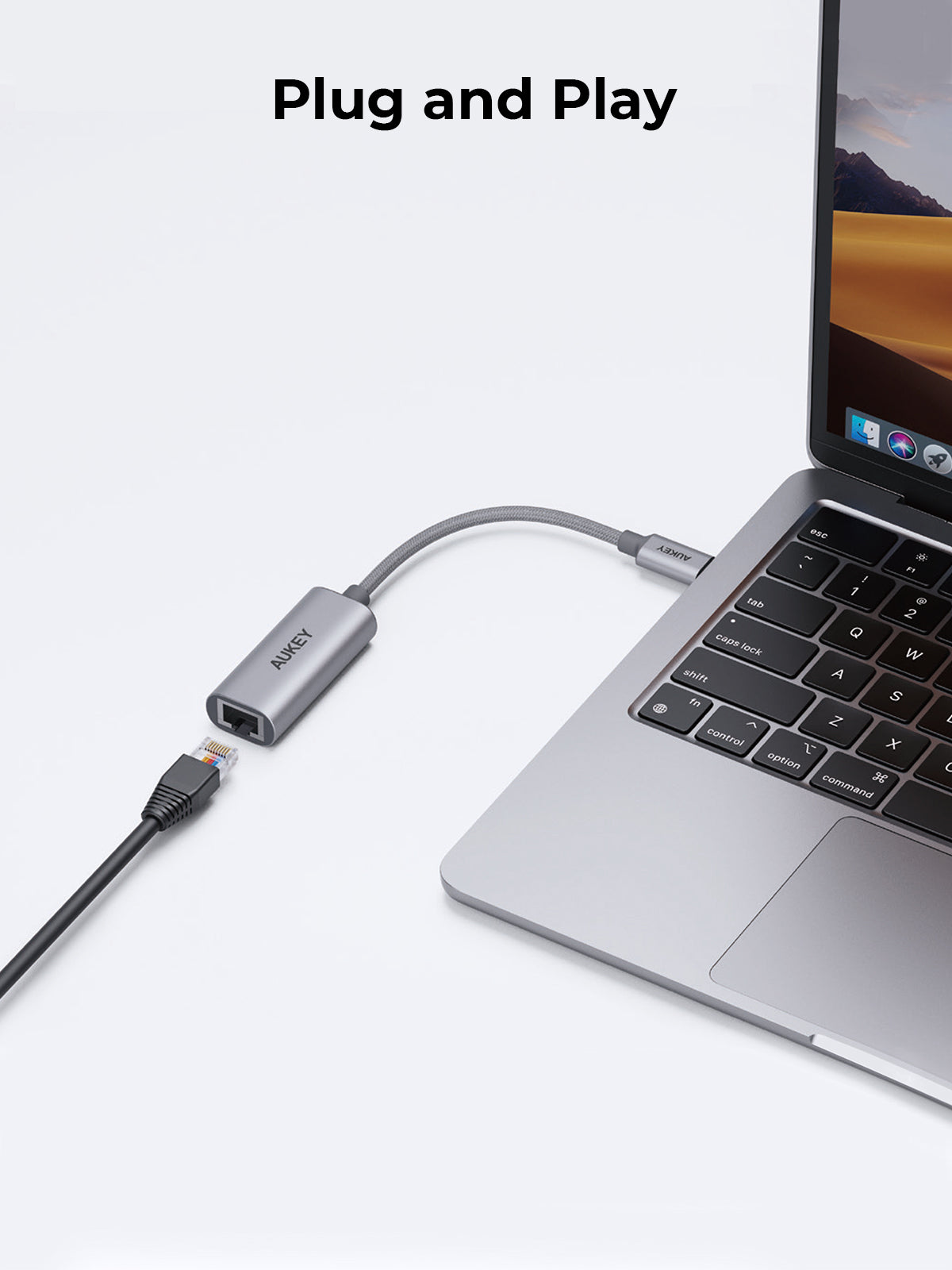 AUKEY UH-E01 USB-C to Ethernet Hub Adapter