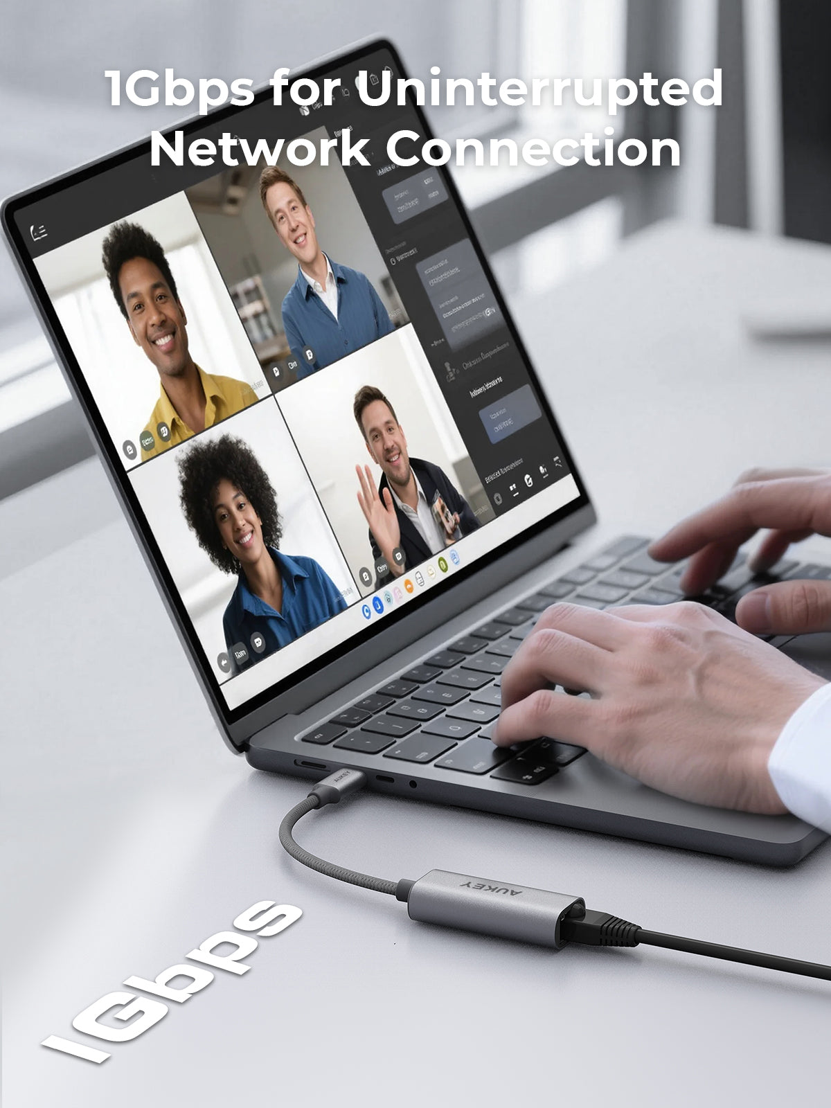 AUKEY UH-E01 USB-C to Ethernet Hub Adapter