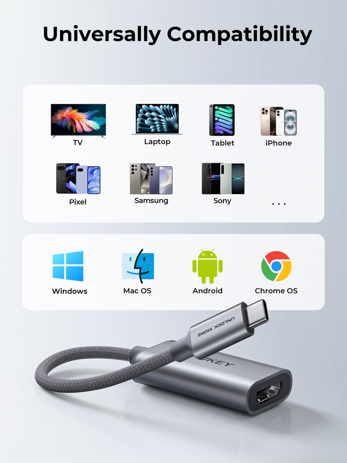AUKEY UH-H02 USB C to HDMI2.1 Hub Adapter