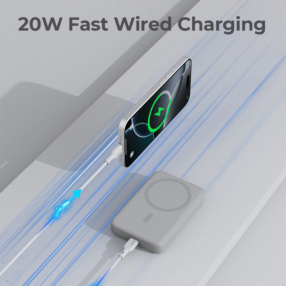 AUKEY MagFusion 10000 slim 10000mAh Magnetic Wireless Charging Power Bank PB-MS04